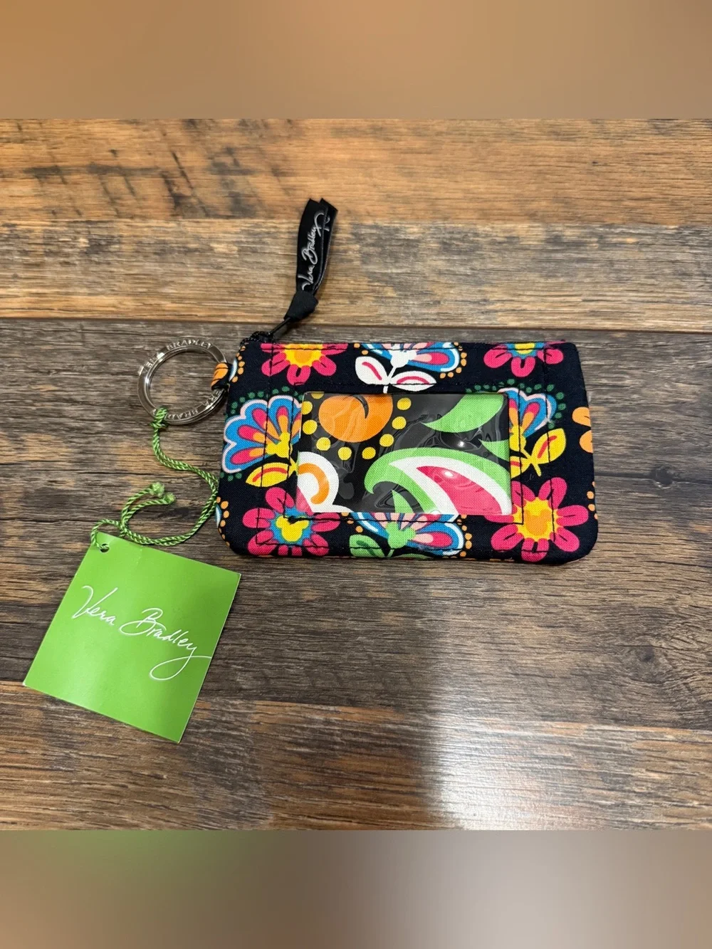 New Vera Bradley Disney Parks Multicolor Floral Wallet with ID Window - Picture 1 of 3